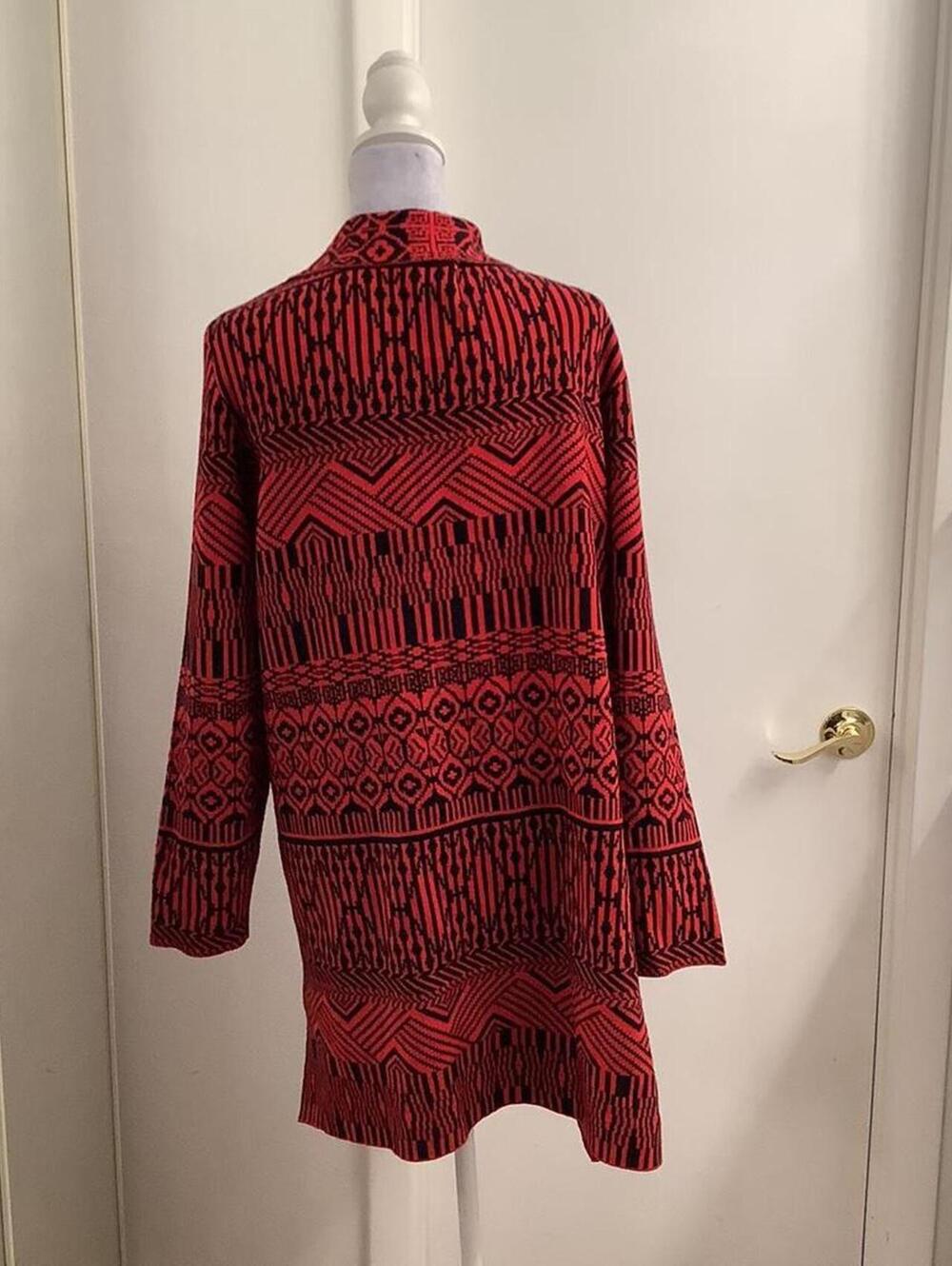 Ruby Rd. Women's Red and Multi Cardigan - Picture 5 of 6